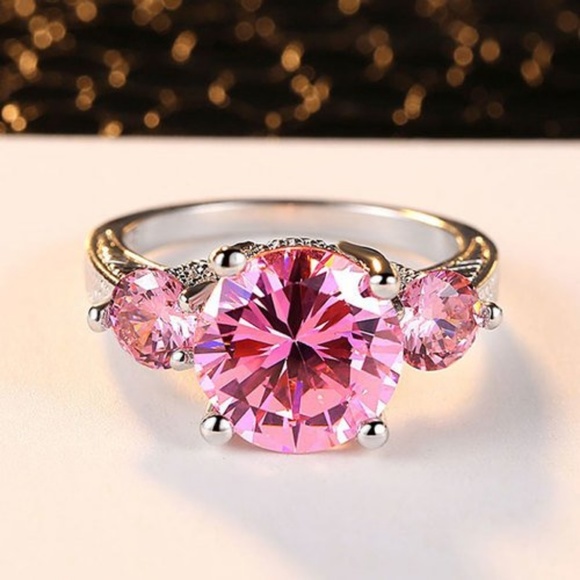 Pink CZ Ring - Picture 2 of 3